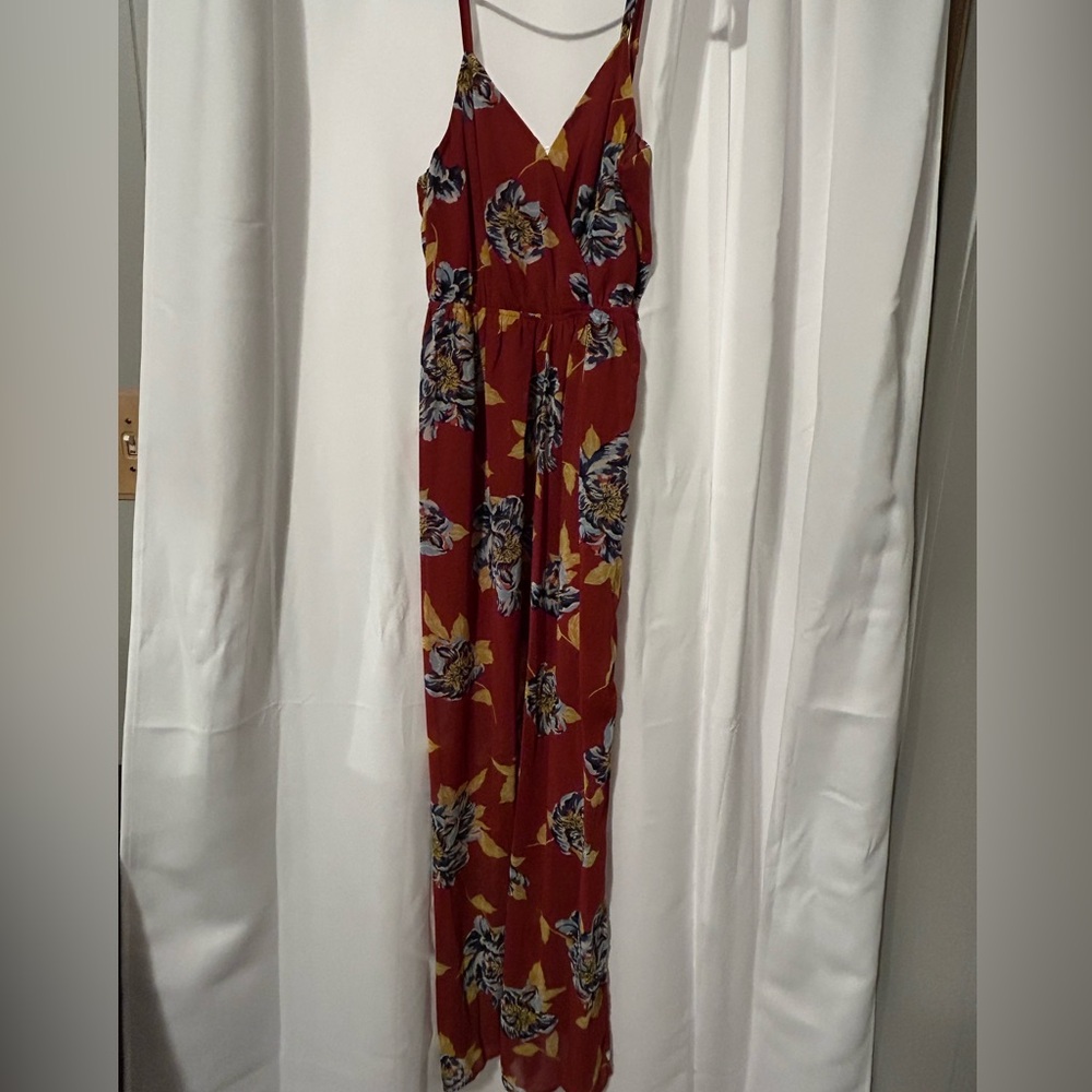 Floral Red Maxi Dress